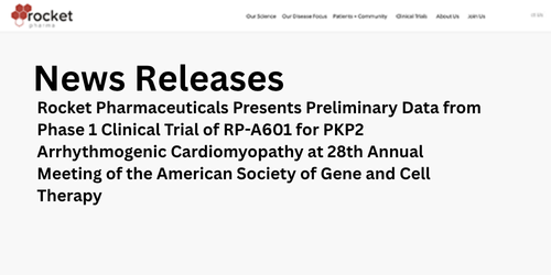 Rocket Pharmaceuticals Announces FDA IND Clearance of RP-A701 for the Treatment of BAG3-associated Dilated Cardiomyopathy (2) Rocket Pharmaceuticals Announces FDA IND Clearance of RP-A701 for the Treatment of BAG3-associated Dilated Cardiomyopathy (2)